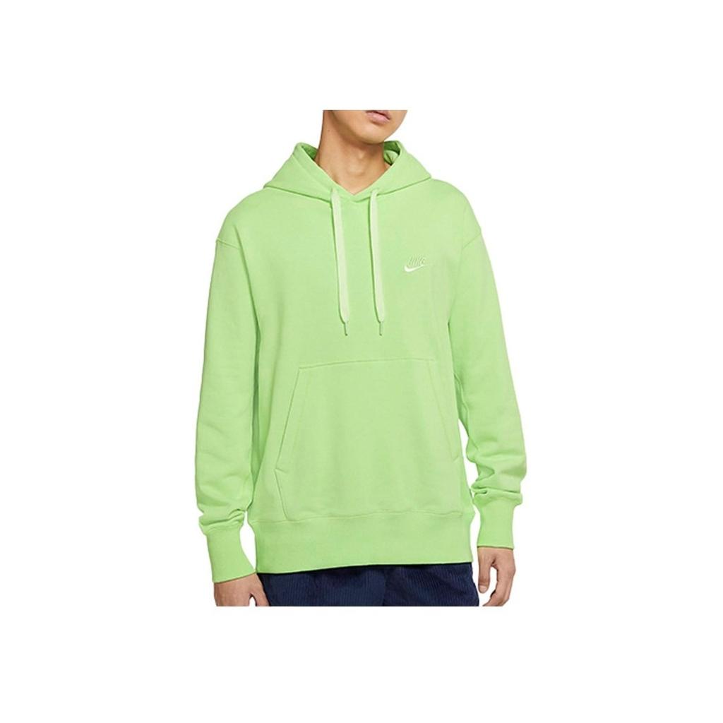 Nike Sportswear French Terry Embroidered Logo Hoodie Long Sleeve Men Top Acid-Green DA0024-399