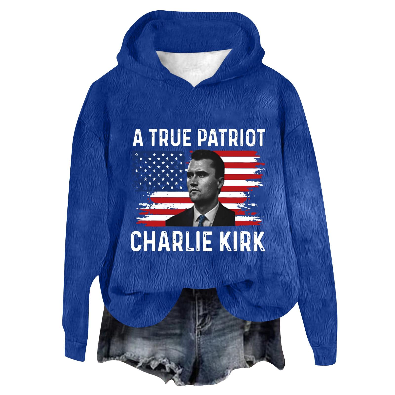 

Женский фланелевый топ с капюшоном и длинным рукавом с принтом, толстовка с капюшоном XL синий