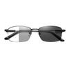 Fashion anti-blue reading glasses for the elderly reading glasses New half-frame ultra-light memory titanium alloy reading glasses