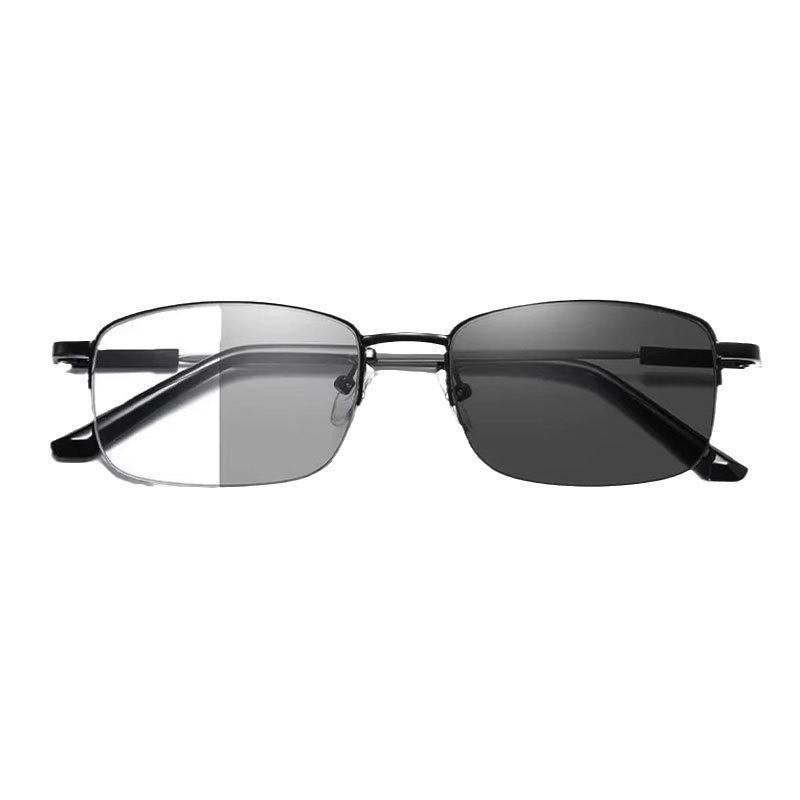 Fashion anti-blue reading glasses for the elderly reading glasses New half-frame ultra-light memory titanium alloy reading glasses