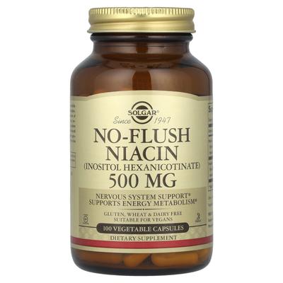 Niacină fără bufeuri, 500mg, 100 capsule vegetale