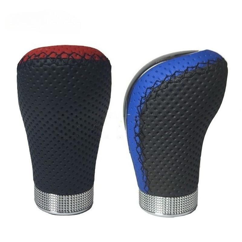 5 Speed Leather Red Gear Knob Car Gear Shift Knobs Universal Shifter Knob Gear Stick Shift Knobs Lever Manual Transmission