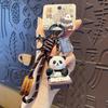 Kawaii Panda Keychain Chinese Style Car Key Ring Creative Panda Dolls Pendant  Key Decor