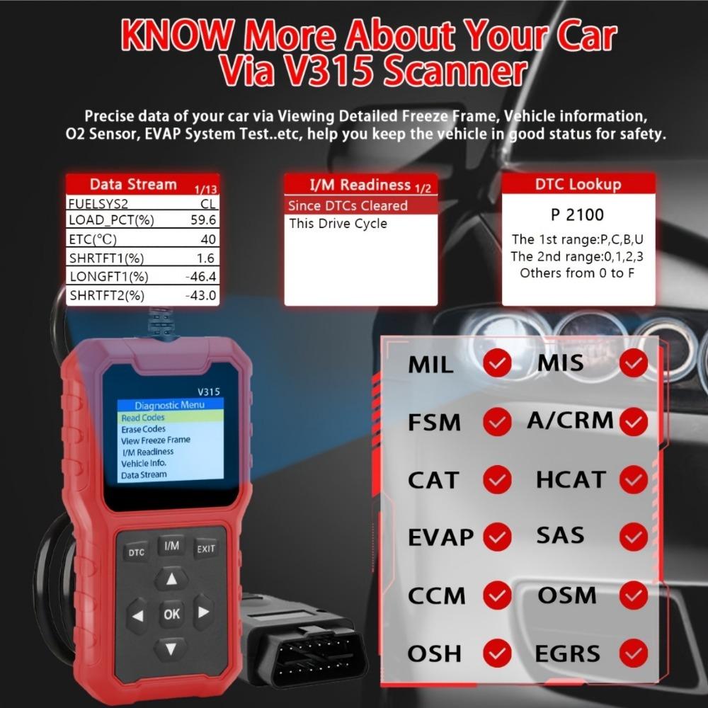 Enhanced Universal OBD II Scanner for Automotive Engine Fault Code Readers Can Diagnose Scanning Tools and Clear Error Codes