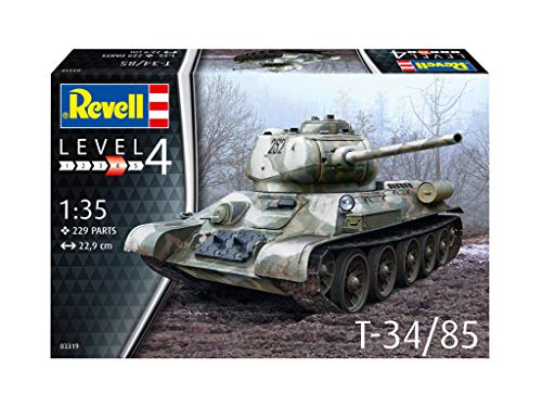German Revell 1/35 Soviet Army T34-85 Plastic Model 03319