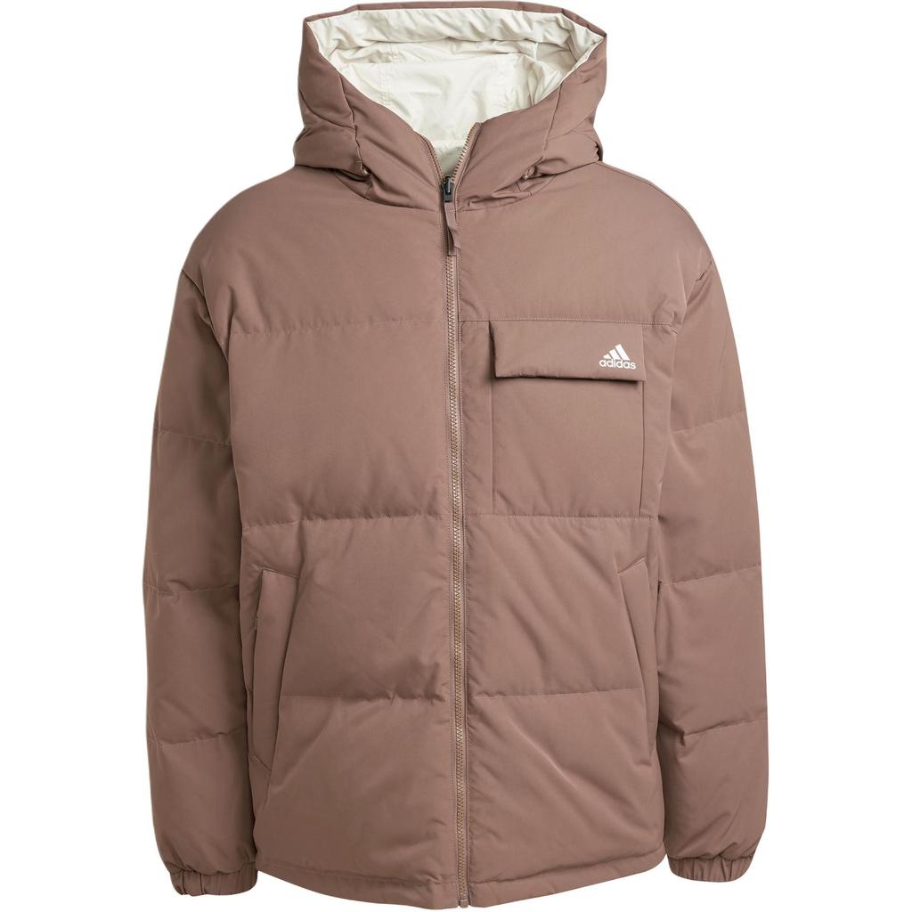 Adidas Down Jacket Reversible Warm Sports Casual Hooded Down Coat Unisex Jacket Rock-Layer-Deep-Earth-Brown JM9130