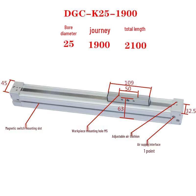 

Festo Style High-Speed Mechanical Rodless Air Cylinder