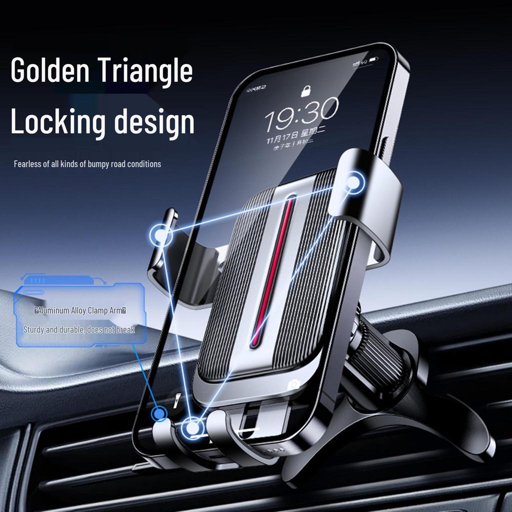 Rotating Gravity Car Phone Holder for Air Vent with Horizontal & Vertical Support