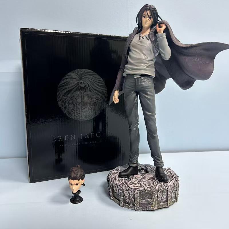 30cm Attack On Titan Eren Jaeger Standing Pose Anime Figure Model Statue Collection Desktop Decoration Ornament Toy Gift