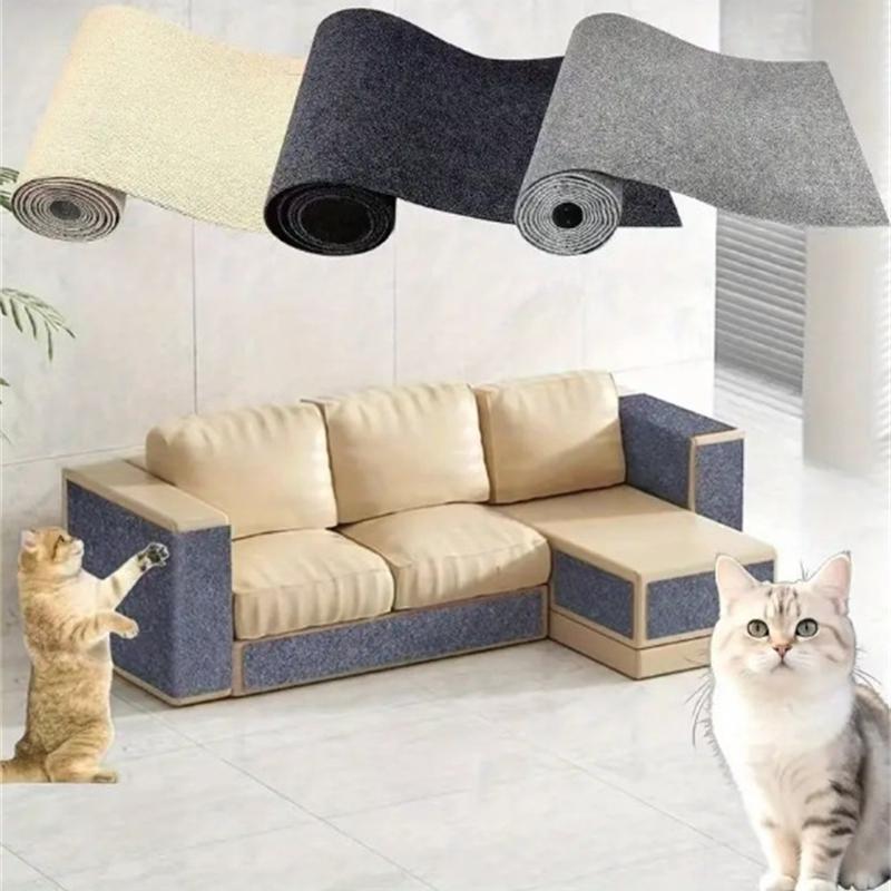 Sofa Protector Cat Scratch Mat Self Adhesive Vertical Wall Mounted Cut To Size Reusable Scratching Pad For Living Room Cat