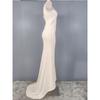 Foreign Trade Order Lu's Twist Simple Backless Sheath Fishtail White Light Wedding Dress Guest Dresses Cocktail Party Jumpsuit Long Dress Women