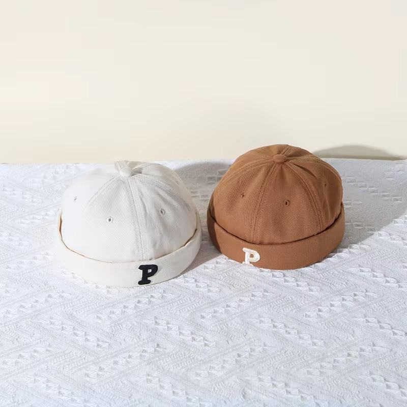 New Letters Printed Baby Brimless Hat Solid Color Boys Girls Hip Hop Caps Harajuku Cool Adjustable Kids Beanie Hats