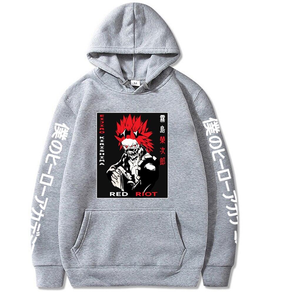 my hero academia kirishima moletom com capuz