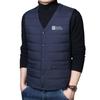 Men's Plus Size Cotton Vest - Sleeveless, Warm, Casual Fit for Seniors - Ideal for Autumn and Winter