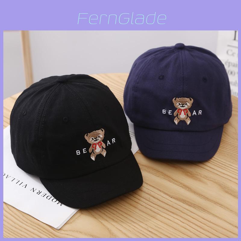 Bear Girls Baseball Cap With Embroidered Letters For Casual Summer Outdoor Use