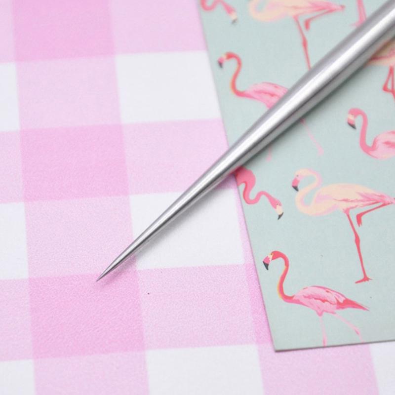 1Pc 6.1 Inch Stainless Steel Pottery Modeling Stick Acupressure Texture Pottery Clay Tool Diy Carving Crafts