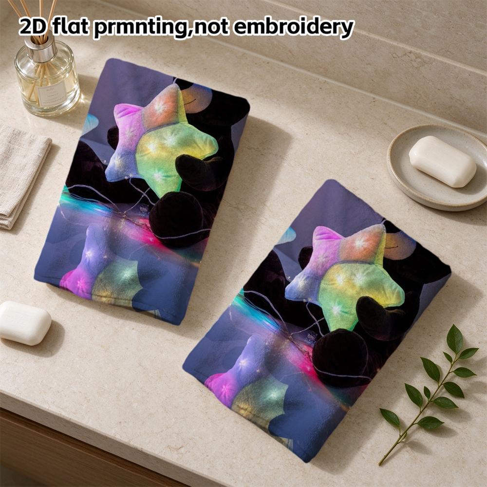 Black Bear Star Light Quick Dry Towel, Dreamy Cloud Decorative Bath Towel