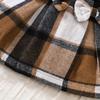 Children Girl Set Splicing Checkered Skirt Mini Bag Set Suitable Girls Autumn College Style Set