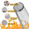 Stainless Steel Rolling Grilling Baskets 360° Large Heavy Duty BBQ Basket Round Mesh Rotation Barbecue Cage Cooking Accessories