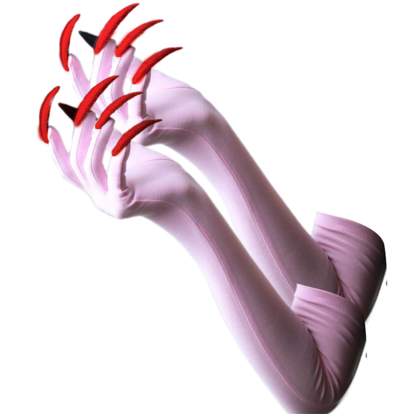 

Панк Рукавички з Довгими Нігтями Темна Серія Косплей Рукавички Еластичні та Дихаючі Для Хелловін Вечірок Костюмні Аксесуари 27