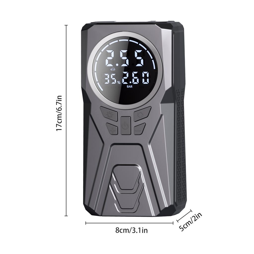 Car Jump Starter Portable Car Tire Inflator Portable Air Compressor Cordless Air Pump with