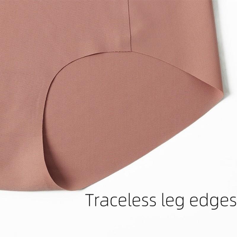FINETOO Women Seamless and Traceless Panties Solid Antibacterial Lingerie Silk Fabric for Sports Yoga Briefs
