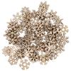 50pcs Christmas Snowflake Wooden Pieces Wooden Cutouts Craft Christmas Snowflake Ornament Christmas Decoration For DIY