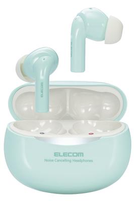 ELECOM Wireless Bluetooth Noise AAC Fully Earplug Ambient Sound Green LBT-TWS15GN Earbuds, 5.2, Cancelling, Compatible, Lightweight, Wireless, Mode,