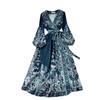 Early Spring One Piece Shoelace Elegance Print Dress