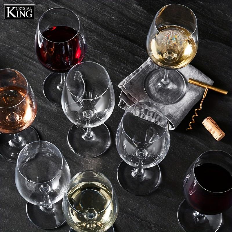 4pcs/set KING CRYSTAL Italian Style Crystal White Or Red Wine Glasses For Wine Tasting Wedding Anniversary Or Christmas Premium Crystal Clear Glass Lo