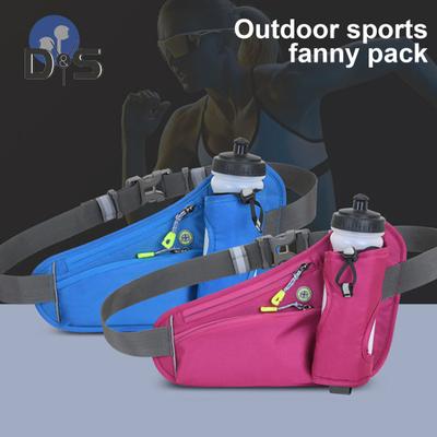 Waterproof Running Waist Bag Outdoor Sports Fanny Pack Bumbag with Water Bottle Adjustable Waist Bag for Running Cycling Hiking