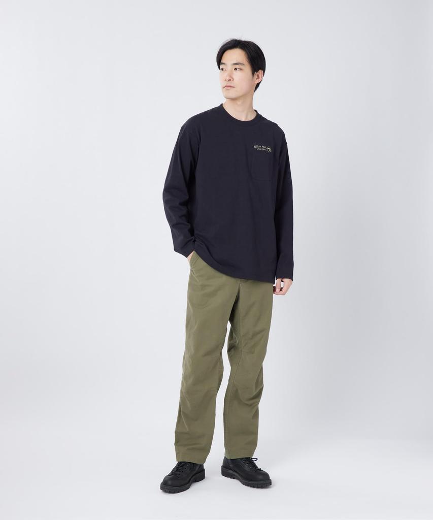 Trad Label Pocket Heavy for Men and Size BLACK [Snow Peak] L/S T-Shirt SPTL-TS-26SU907 Long-sleeved T-shirt Women, M,