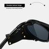 Steampunk-Stil Runde Brille mit großem Rahmen - Trendige Hip-Hop-Tanz-Brille für Männer und Frauen. Herrenbrillen, Damenbrillen.