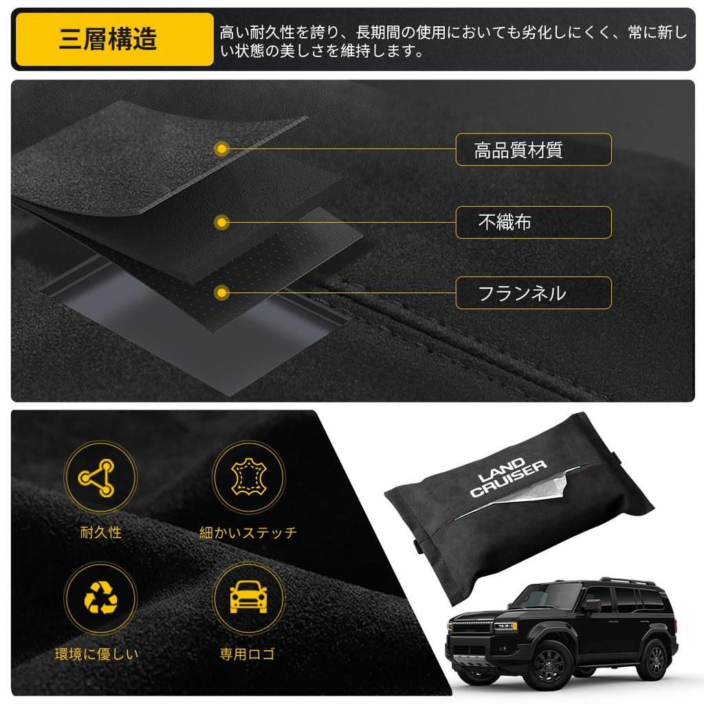 OuTLife Custom Car Tissue Case for the New Land Cruiser Series and Tissue Storage Holds All Luxurious Easy Custom Logo (150 Series/250 later), Holder,