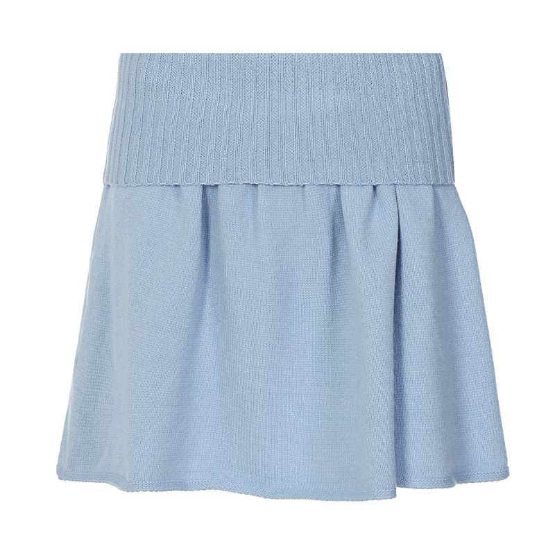 

Gusty New Product European and American Style Personality Button Top Blue Skirt L