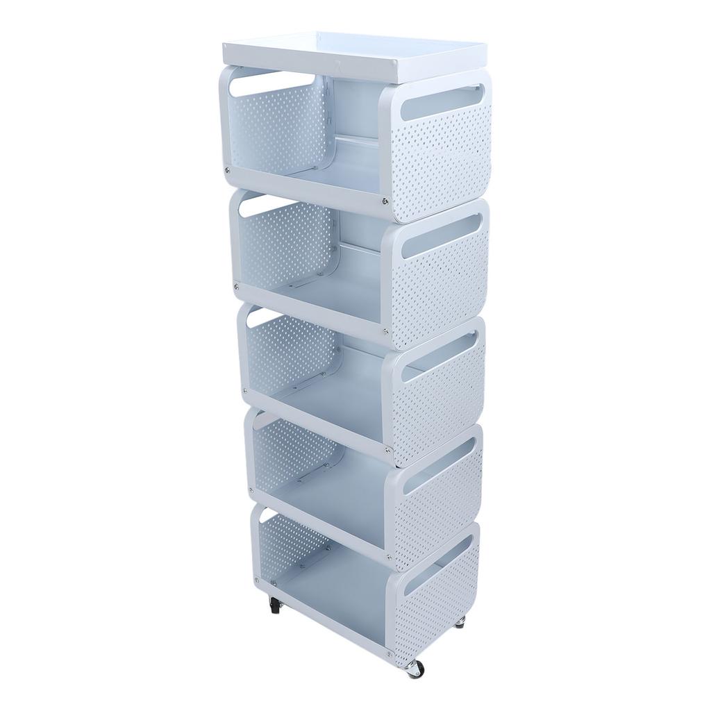 Mobiles Regal Edelstahl Bodenstehend Beweglicher Allzweck-Lagerorganisator mit Rollen