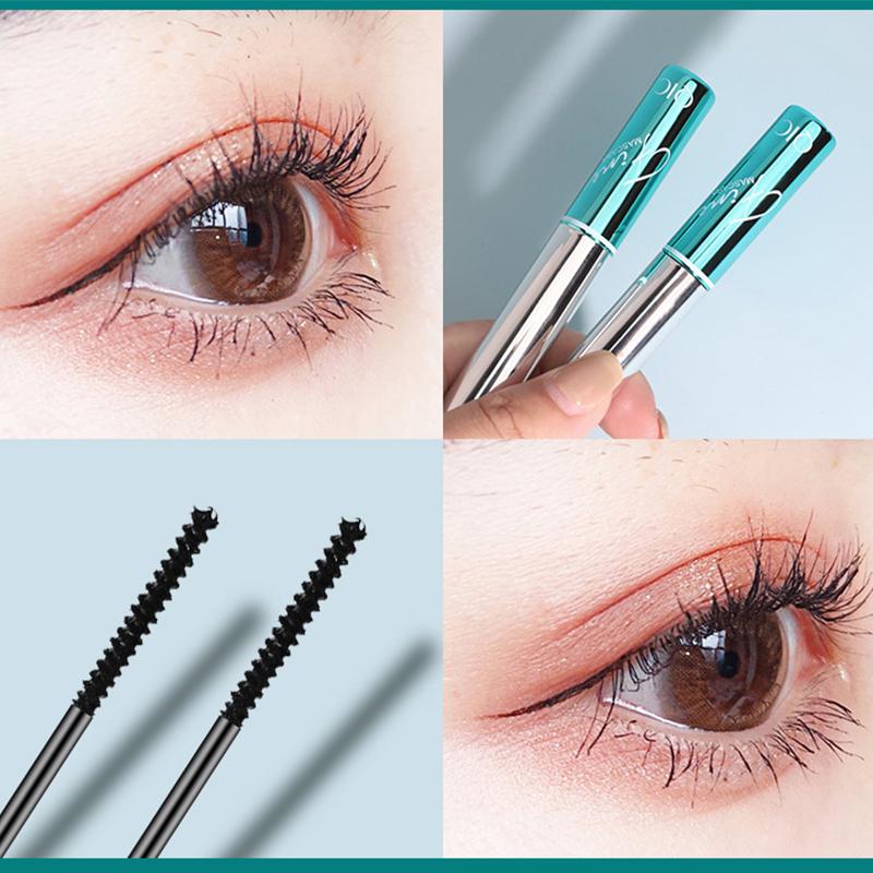 Beauty Small Brush Mascara Slim curly naturally non caking waterproof fine brush mascara Brighten Eyelashes Long Curly Shiny Long Lasting Curling