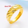 Gold Sand Meteor Shower Open Ring: Men's and Women's Smooth Surface Couple Ring, Niche High-End Jewelry Design.