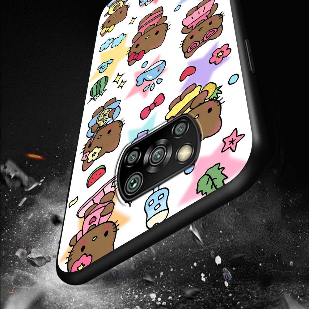 Hello Kitty Kawaii KT Cat Case for Xiaomi Poco M3 X3 NFC X5 M5s M4 Pro 5G F3 Black Silicone Soft Phone Cover Coque