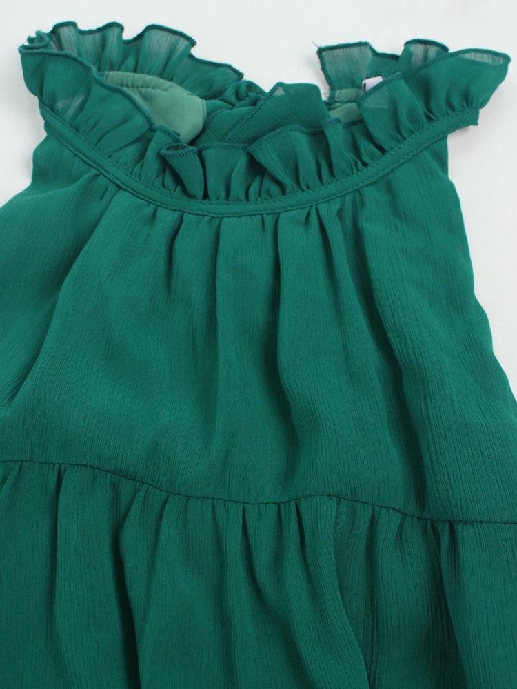 Köp Halter Tank Top Dress 2023 New Women Summer Solid Color Sleeveless