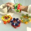 Resin Simulation Fruit Vegetables Beaded Bracelet Dopamine Beading Creative Persimmon Summer Bohemian Jewelry Accessories