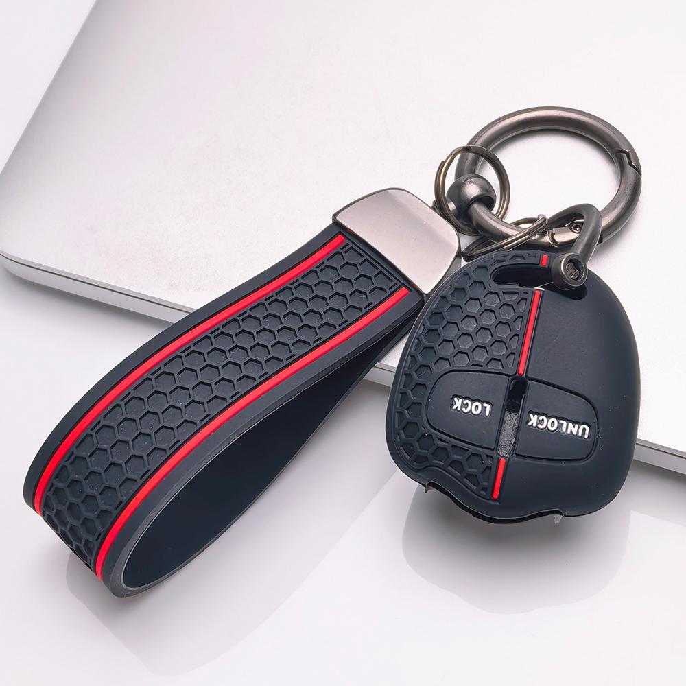 Key Fob Cover for Mitsubishi Pajero Sport Lancer EX Outlander ASX Colt Grandis with Keychain Anti-Scratch Surface Shockproof Structure
