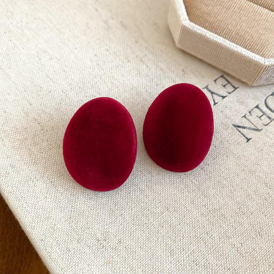 Silberne Nadel Tropfenöl Rote Perlen Ohrstecker - Eleganter & Vielseitiger Schmuck für Damen