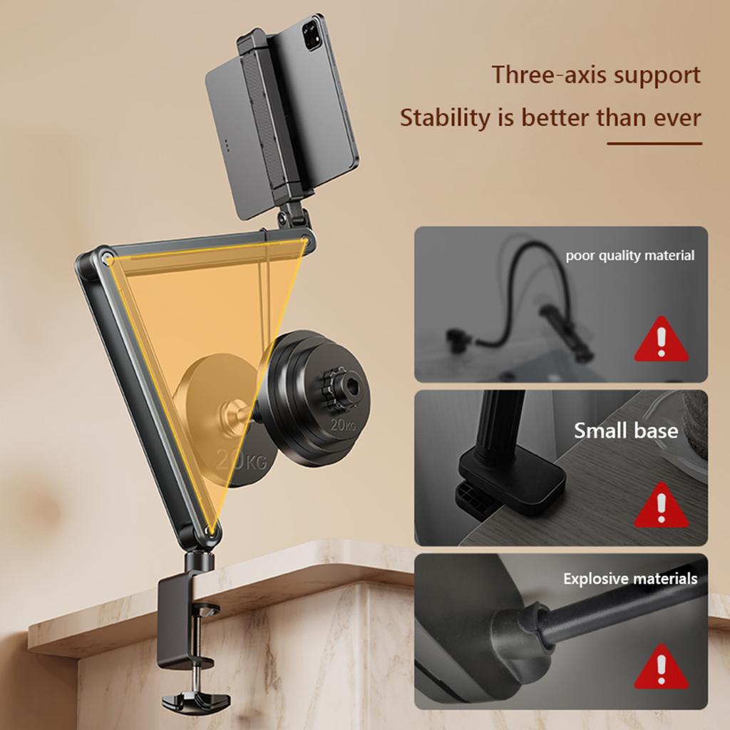 Foldable Versatile Tablet Holder Stand 360° Rotation Tablet Stand for IPad/iPhoneX/iPad Pro/N-Switch for 4.5-12.9 Inche Devices