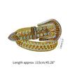 Adult Shinning Waist Belt Luxurious Pin Buckle Waist Belt Adjustable Length Y2K Rhinestone Waist Belt for Nightclub