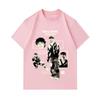 T-shirt Homme 100% Coton Col Rond Manches Courtes, Malachi Barton Rétro Vintage Impression Graphique Décontracté Confortable Quotidien pour 2025 Mode de Rue L