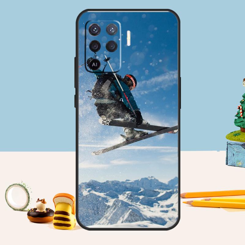 Ski Neige Snowboard Case For Oppo A54 A74 A94 A80 A60 A40 A18 A38 A58 A78 A98 A96 A76 A16 A15 A17 A57 A5 A6 Pro