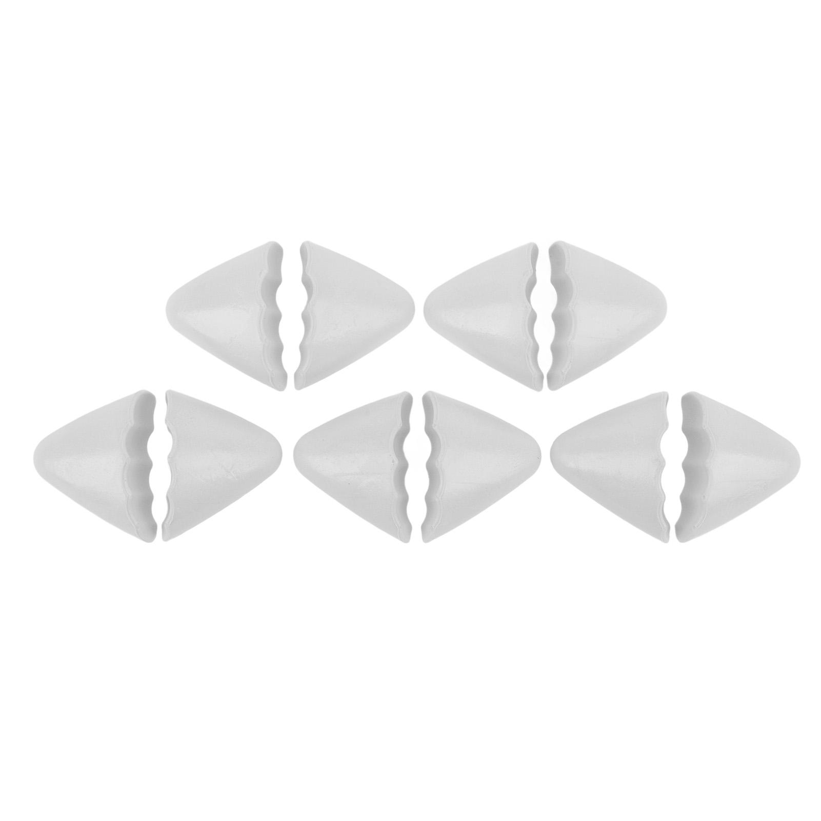 

5 пар вставок для пальцев ног из пенополиуретана, толстые, мягкие, универсальные наполнители для пальцев ног для больших свободных туфель половинного размера Grey