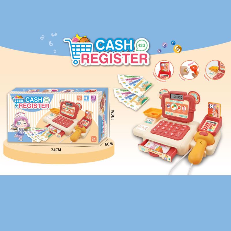 Childrens Play Cash Register Toy For Role Play With Sound And Light Features For Kids Learning