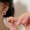 Sweet Lovely Pearl Cherry Stud Earrings For Women Girls Korean Style Jewelry Earrings Gifts